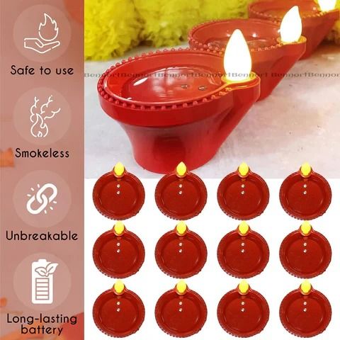 ✨ "Light up your Diwali with smart glow — Water Sensor Diya Lamps that shine when touched by water!” 💧🪔