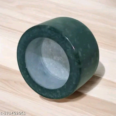 Green marble mortar and pestle set stone grinder/khara/khalbatta/imam Dasta/ohkli musal/idi kallu/khal musal/spice grinder/okhli masher for kitchen or home (4 Inch, Green)